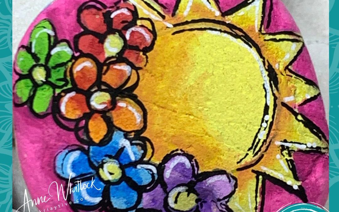 Colourful Sunshine Rock Painting Tutorial