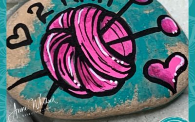 Love to knit rock painting tutorial