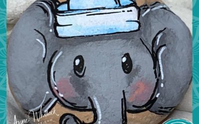 Elephant Sailor rock painting tutorial