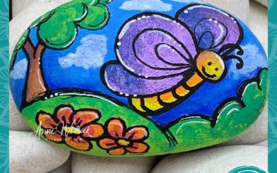 My Garden rock painting tutorial