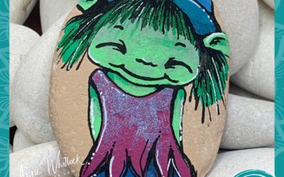 Cute wee Imp rock painting Tutorial