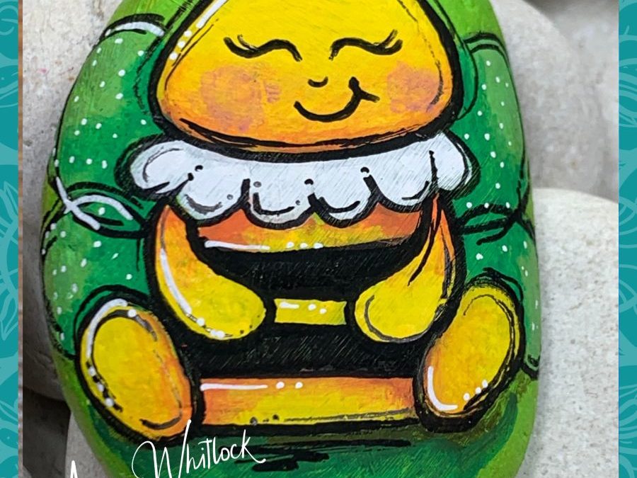 Bee my friend rock painting tutorial