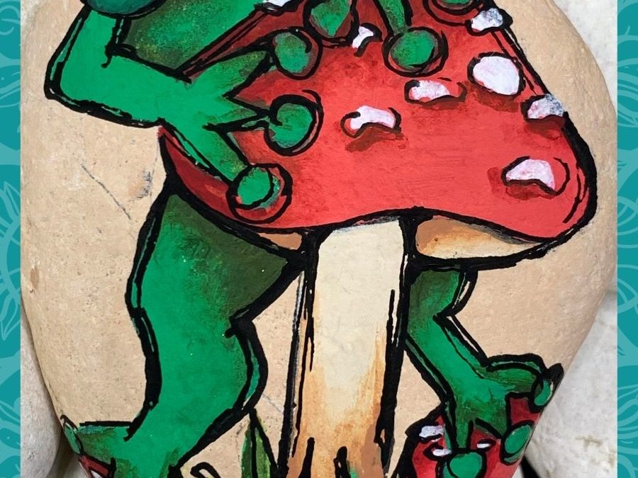 Struggle Frog rock painting tutorial