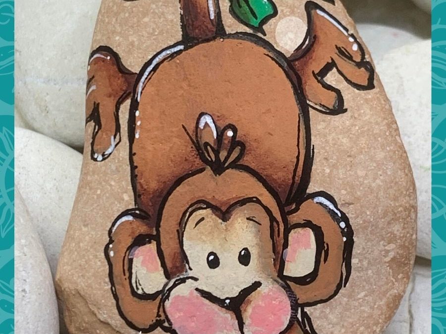 Monkey rock painting tutorial