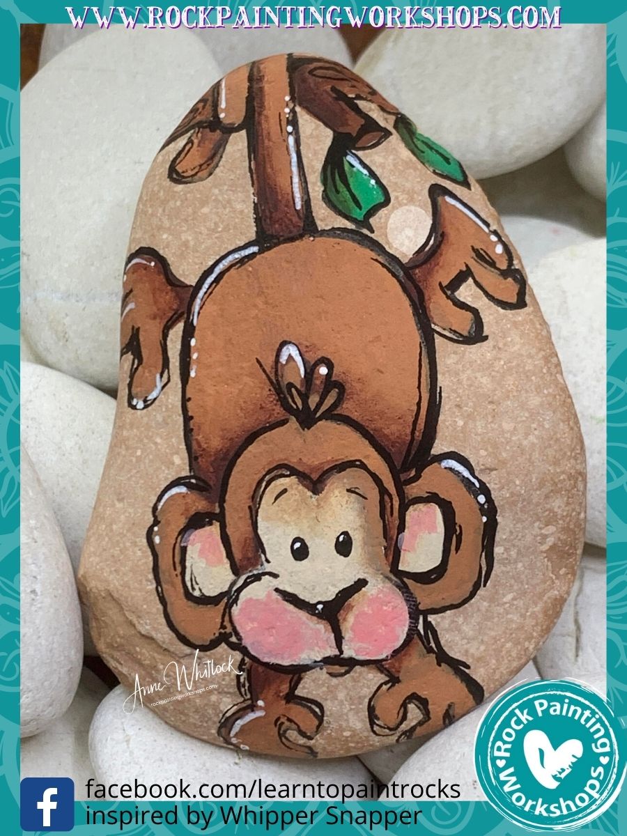 Monkey rock painting tutorial Rock Painting Workshops