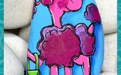 Posh Poodle rock painting tutorial