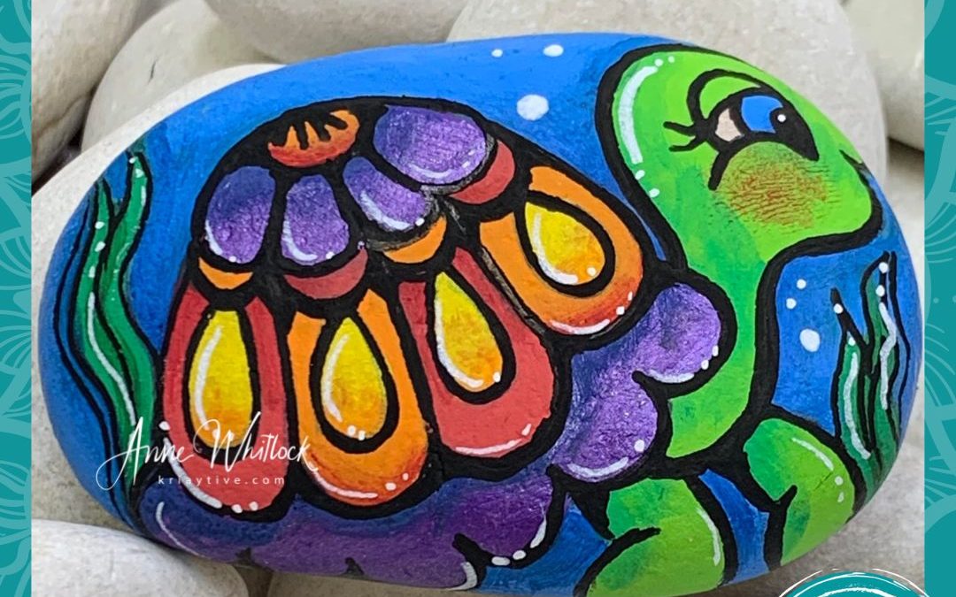 Turtle rock painting tutorial