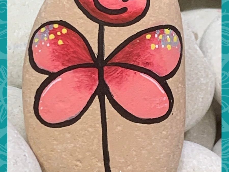 Easy Stick Butterfly rock painting tutorial