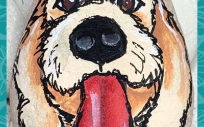 Happy Dog rock painting tutorial
