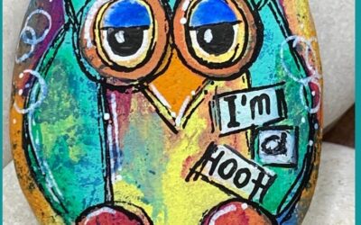 Mixed Media Owl Rock Painting Tutorial