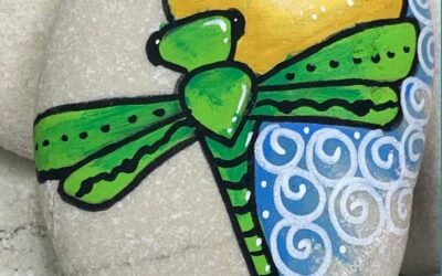 Dragonfly Moon Rock Rock Painting Tutorial