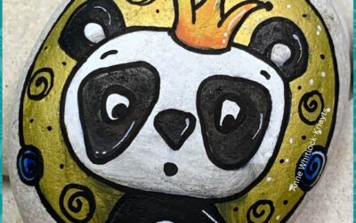 Cute Kind Panda Rock Painting Tutorial