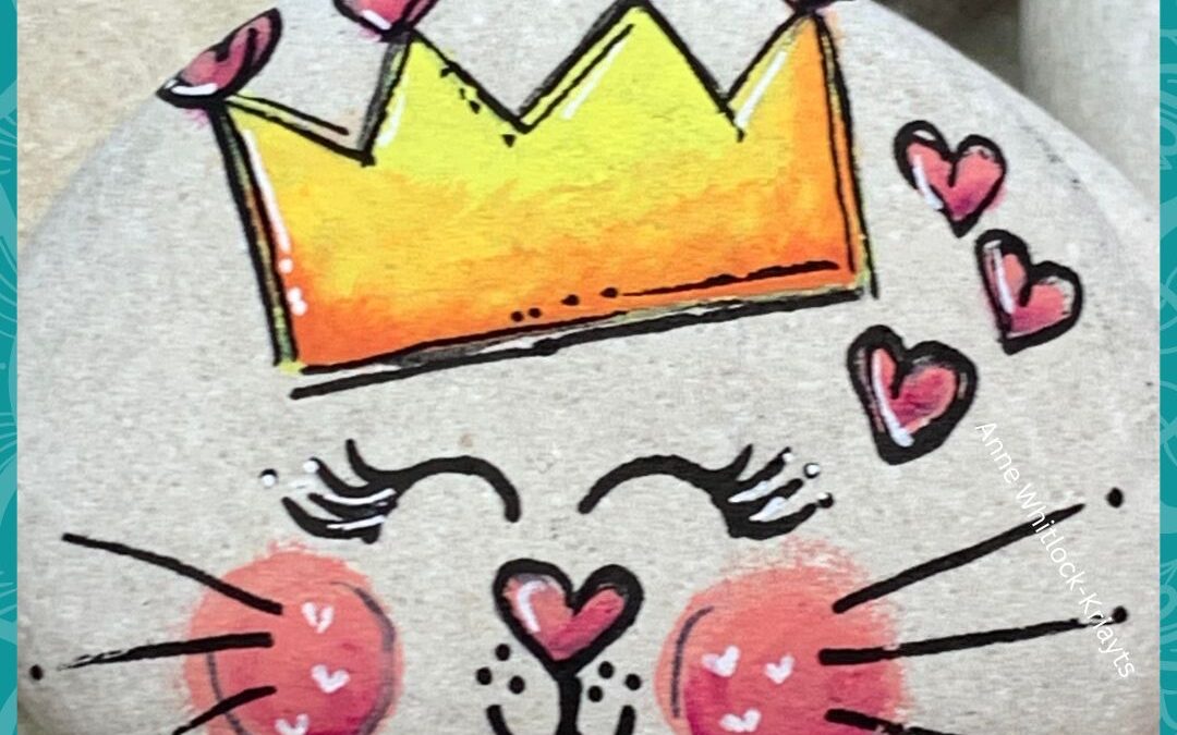 Queen Kitty Rock Painting Tutorial